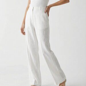 NWT $95 WAYF lose fitting tailored white pants S